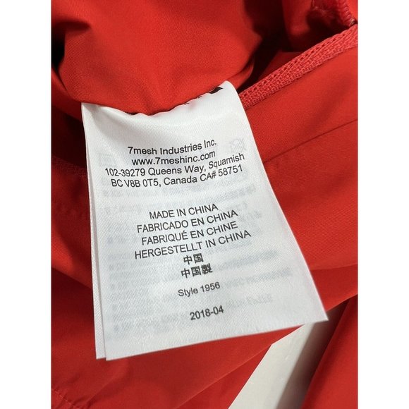 7mesh WindStopper Cycling Jacket Mens Size Large Red Full Zip Performance - Picture 12 of 15